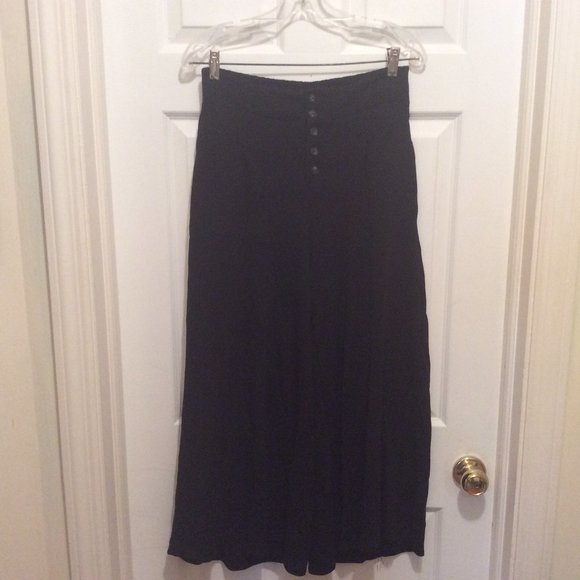 Anthropologie Pants - Ett Twa Pants S Black Palazzo Wide Leg Cropped